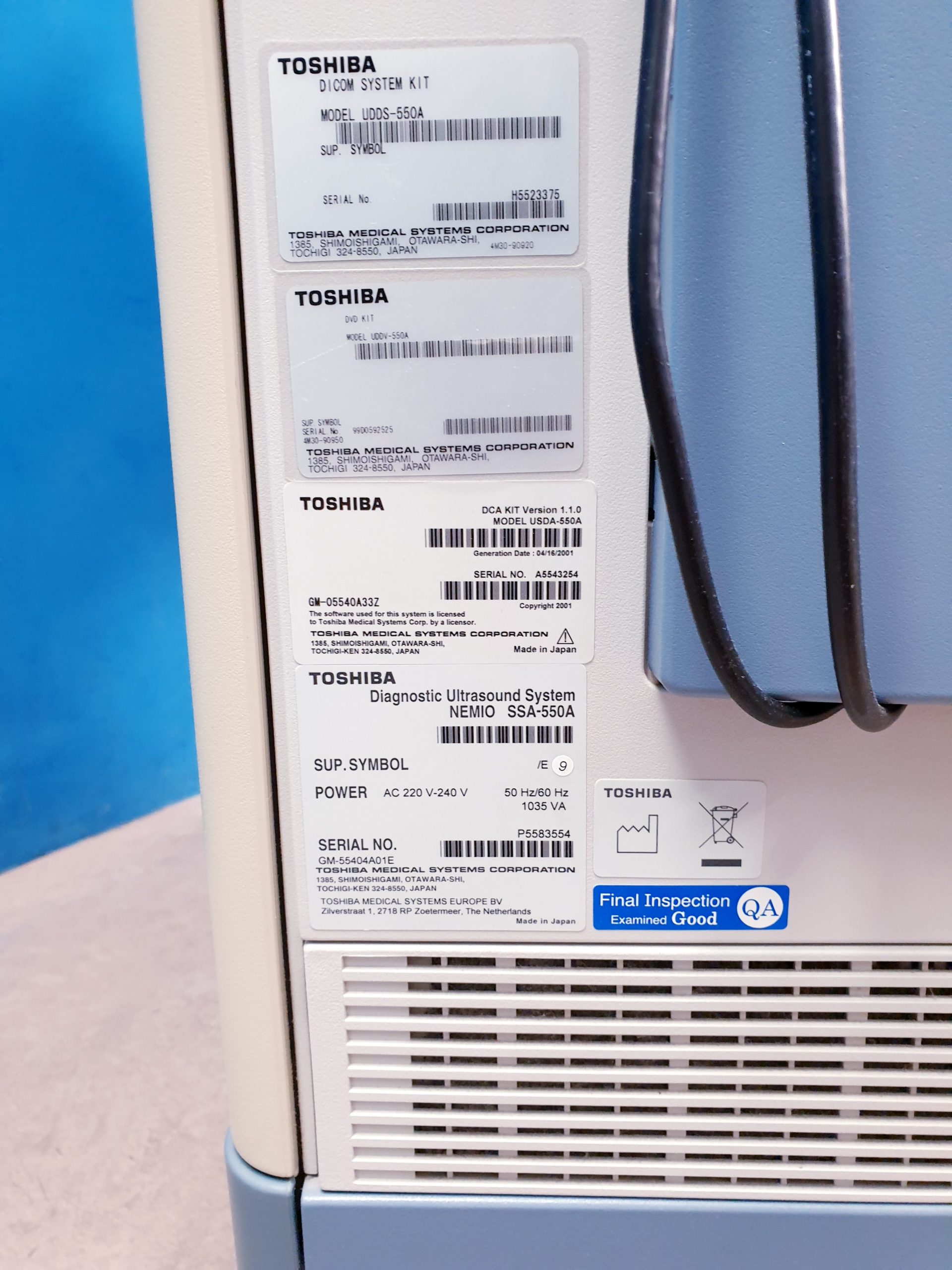 TOSHIBA NEMIO 20 SSA-550A Farbdoppler Ultraschallgerät mit 4 Sonden – und Printer thumbnail 18