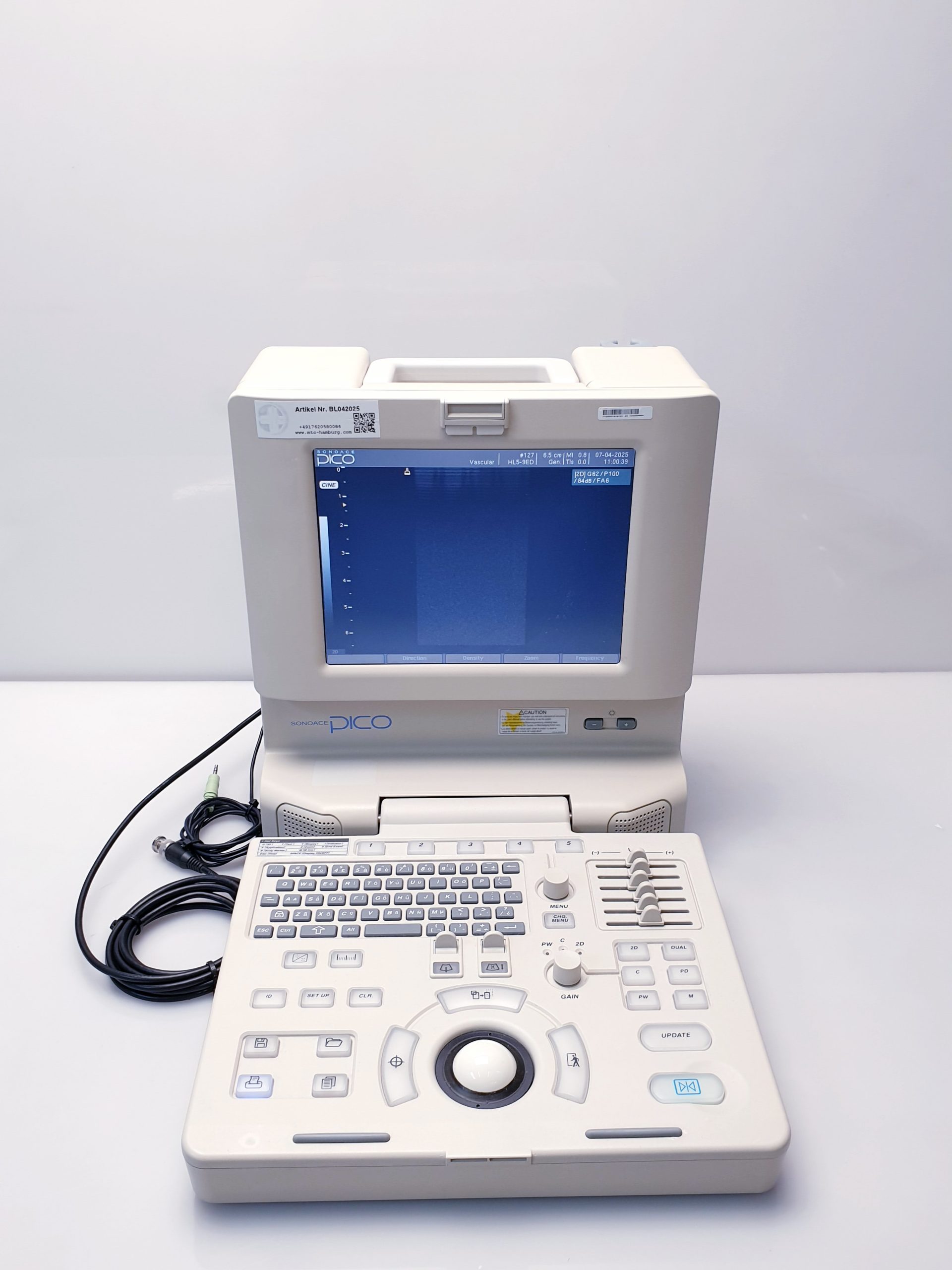 Medison SonoAce PICO tragbarer Ultraschall + C3-7ED Konvex + HL5-9ED Linear thumbnail 3