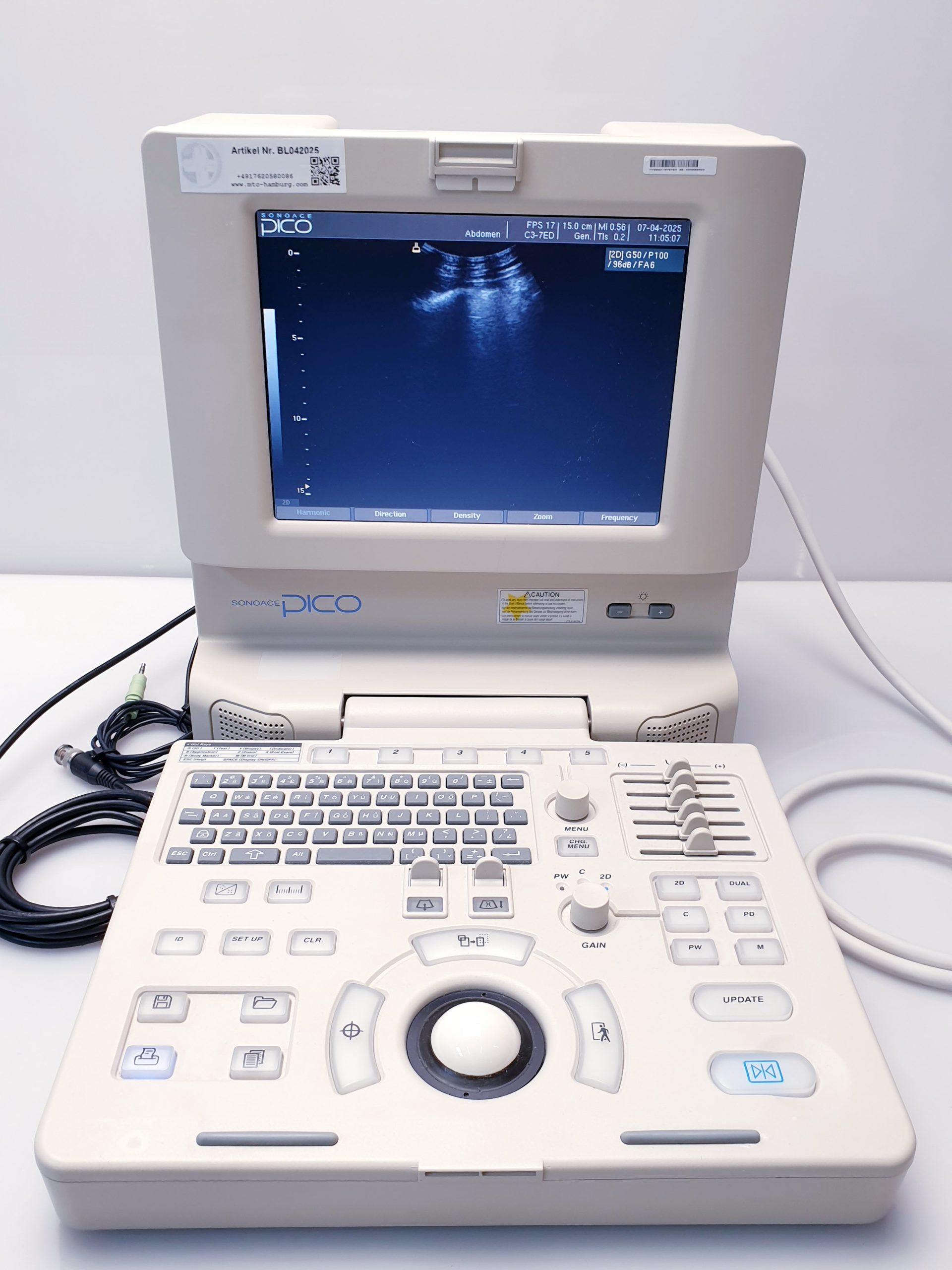 Medison SonoAce PICO tragbarer Ultraschall + C3-7ED Konvex + HL5-9ED Linear thumbnail 7