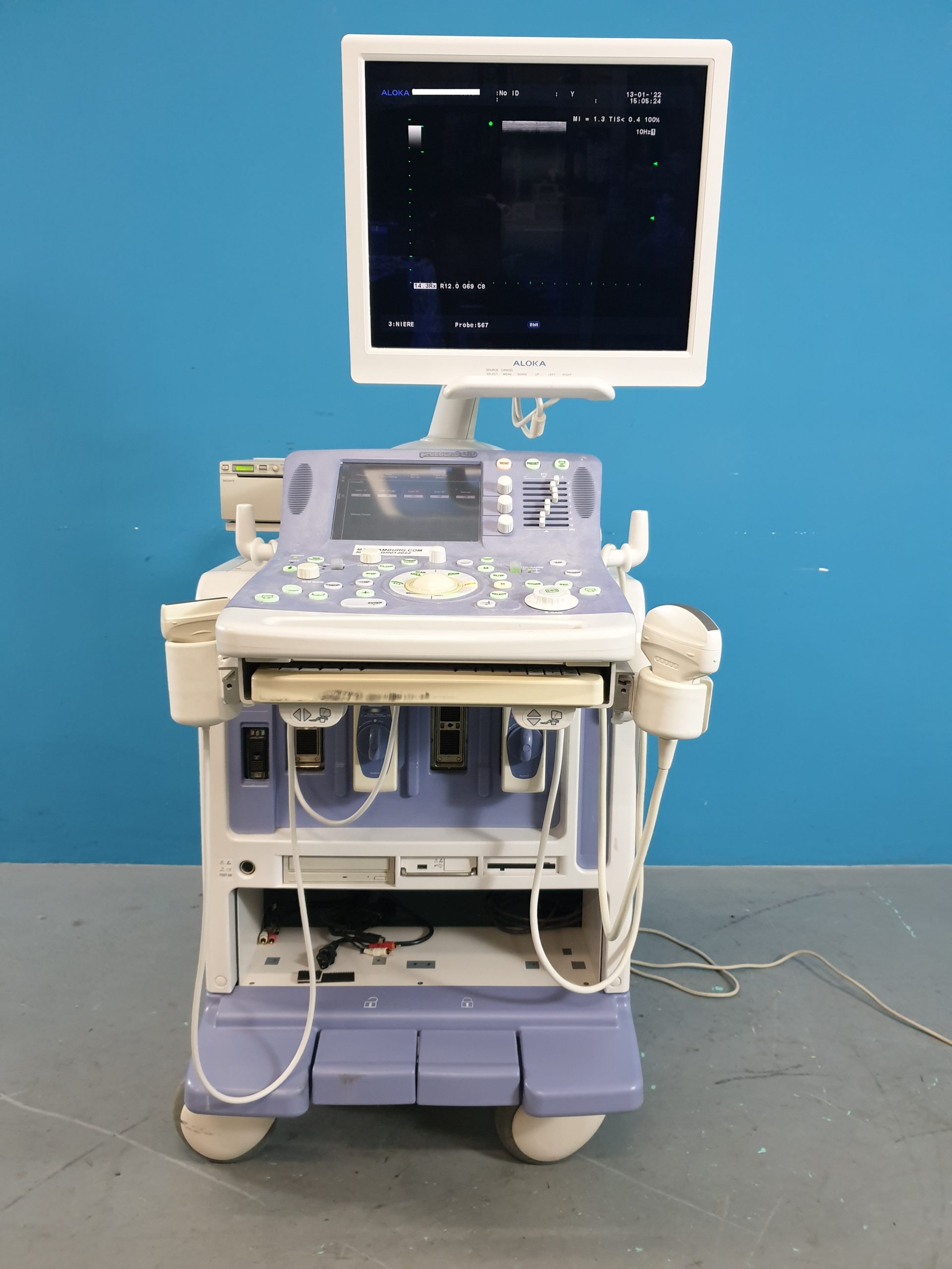 Aloka Prosound Alfa 10 Farbdoppler mit Konvex, Linear und Printer , — image 1 of 9
