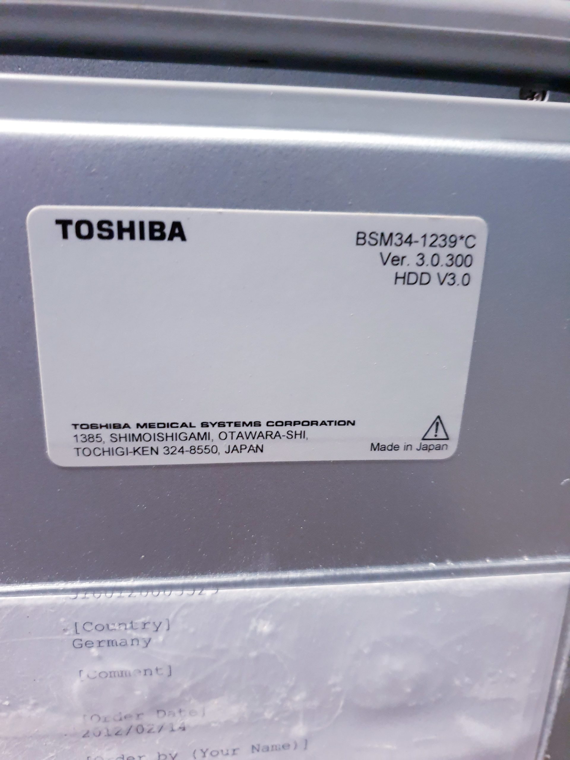 Toshiba Viamo SSA-640A Ultraschallsystem – Ohne Festplatte – Defekt thumbnail 16