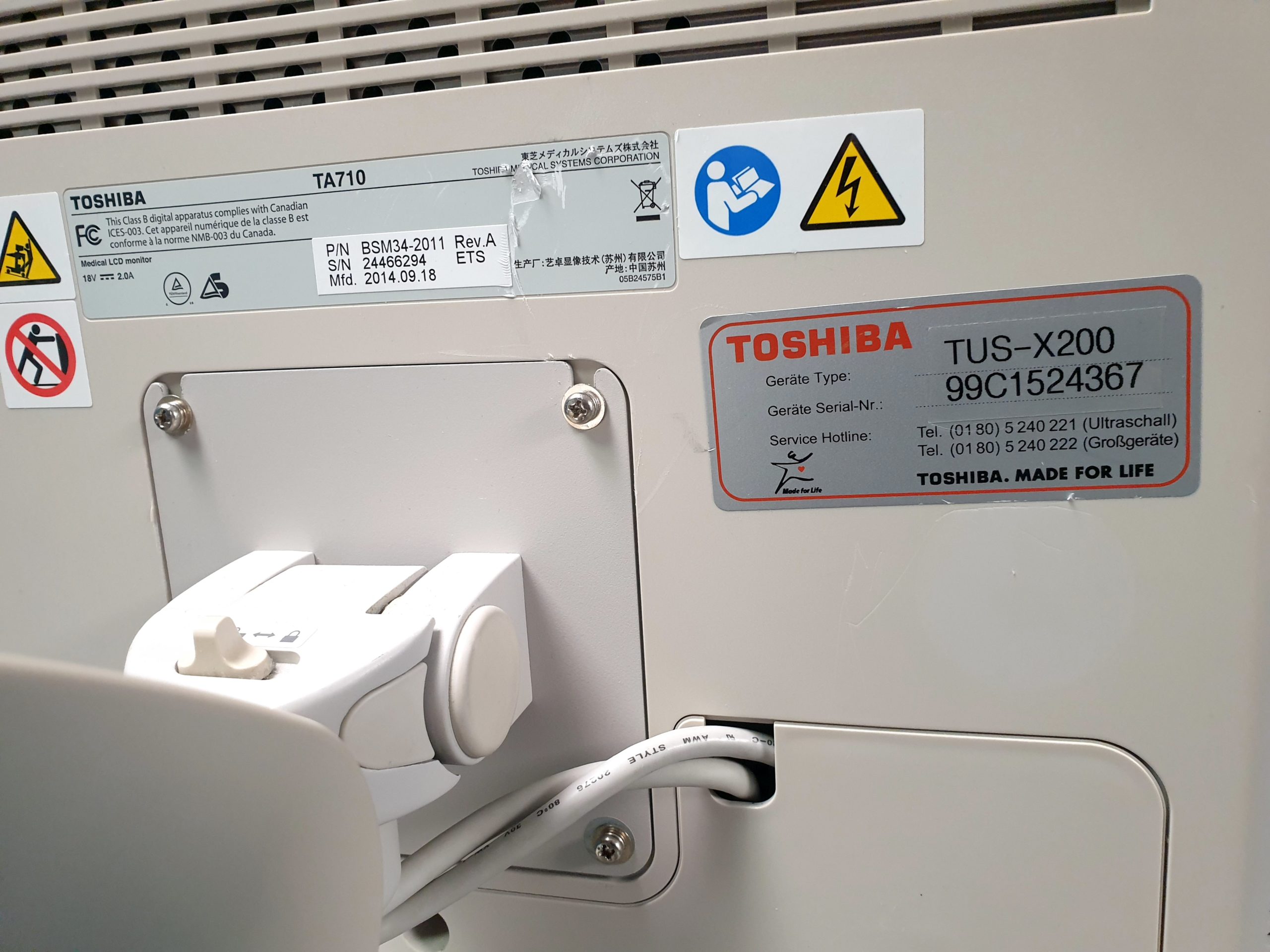 Toshiba Xario 200 (TUS-X200) – 6C1 – 5S1 – 11L4 – Kardiomaschine DOM 2015 thumbnail 26