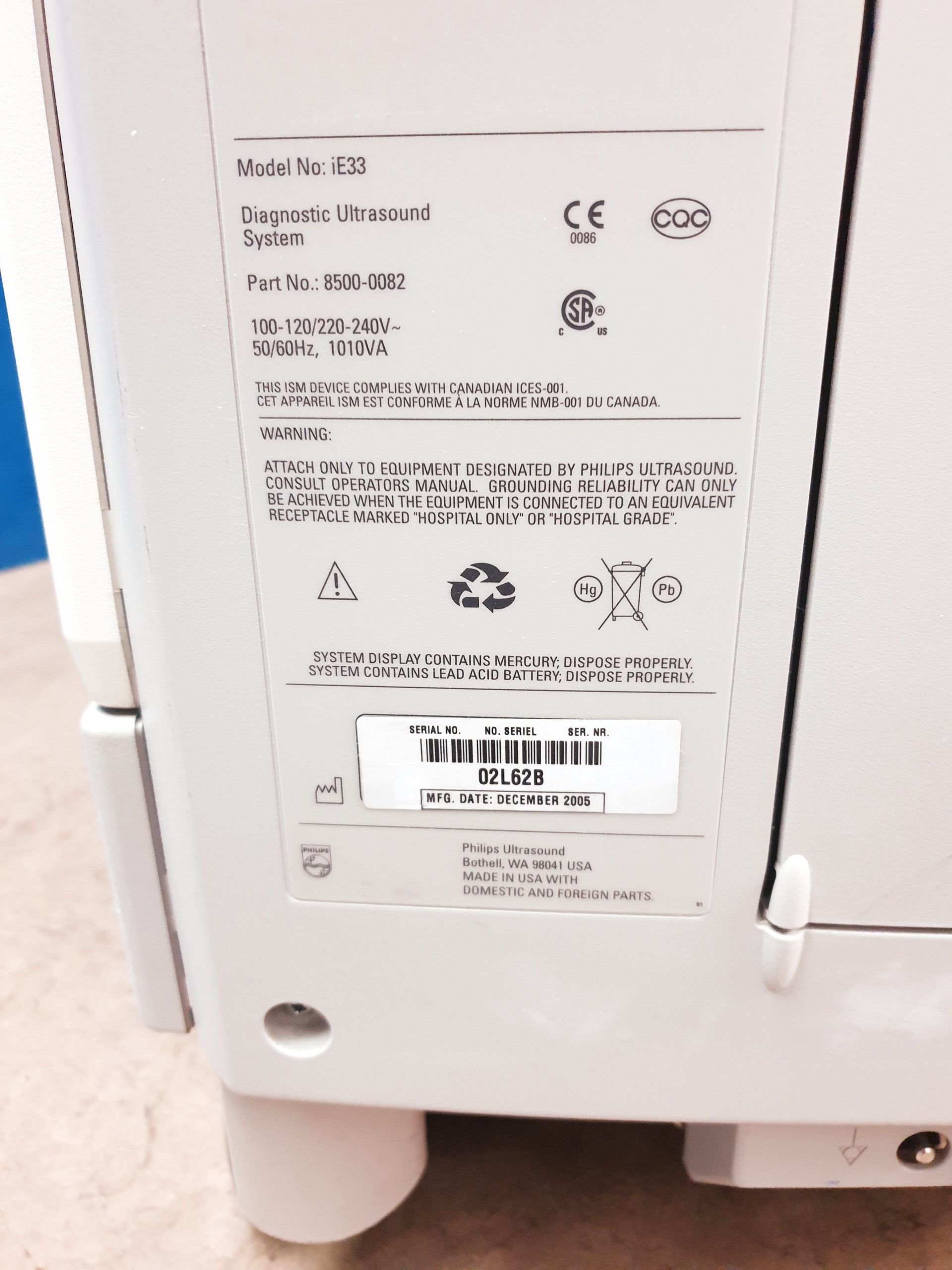 Philips iE33 – IE33 + S5-1 Echo + L11-3 Linear Sonde + C5-2 Konvex – Kardiomaschine – Kardio Ultraschallgerät thumbnail 25