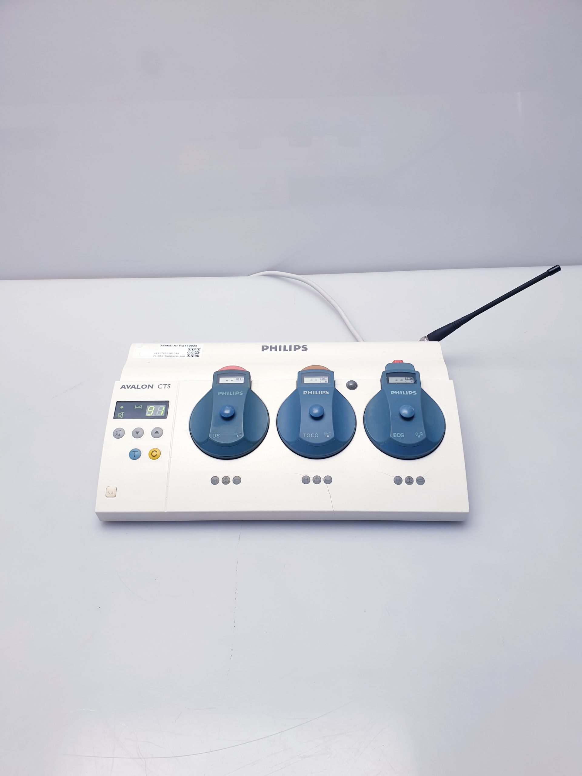 Philips M2720A Avalon CTS Fetal Monitor Base Station + 2725A + 2727A + 2726A thumbnail 2