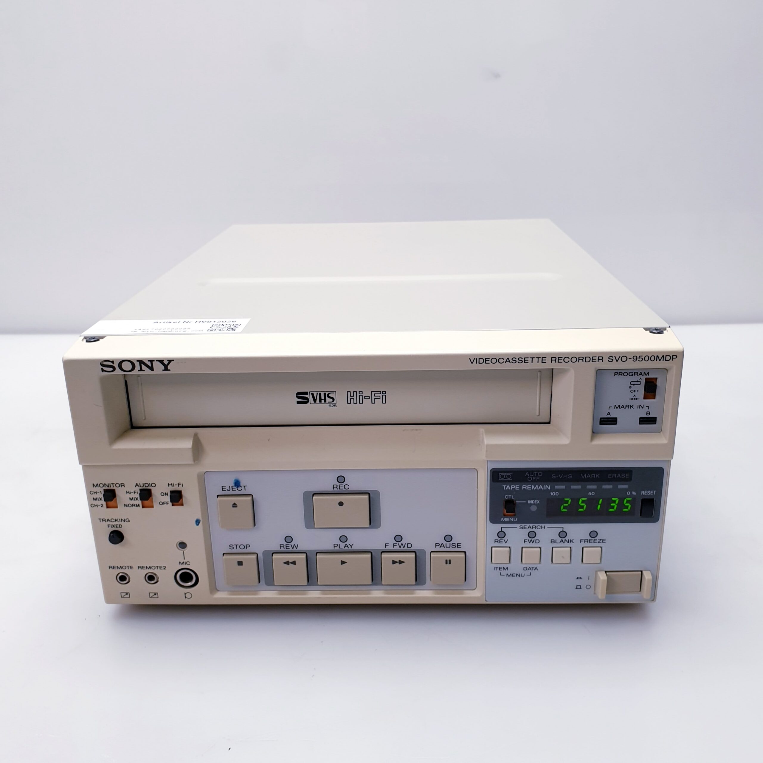 SONY Videokassetten Recorder SVO 9500MDP // SVO-9500MDP thumbnail 2