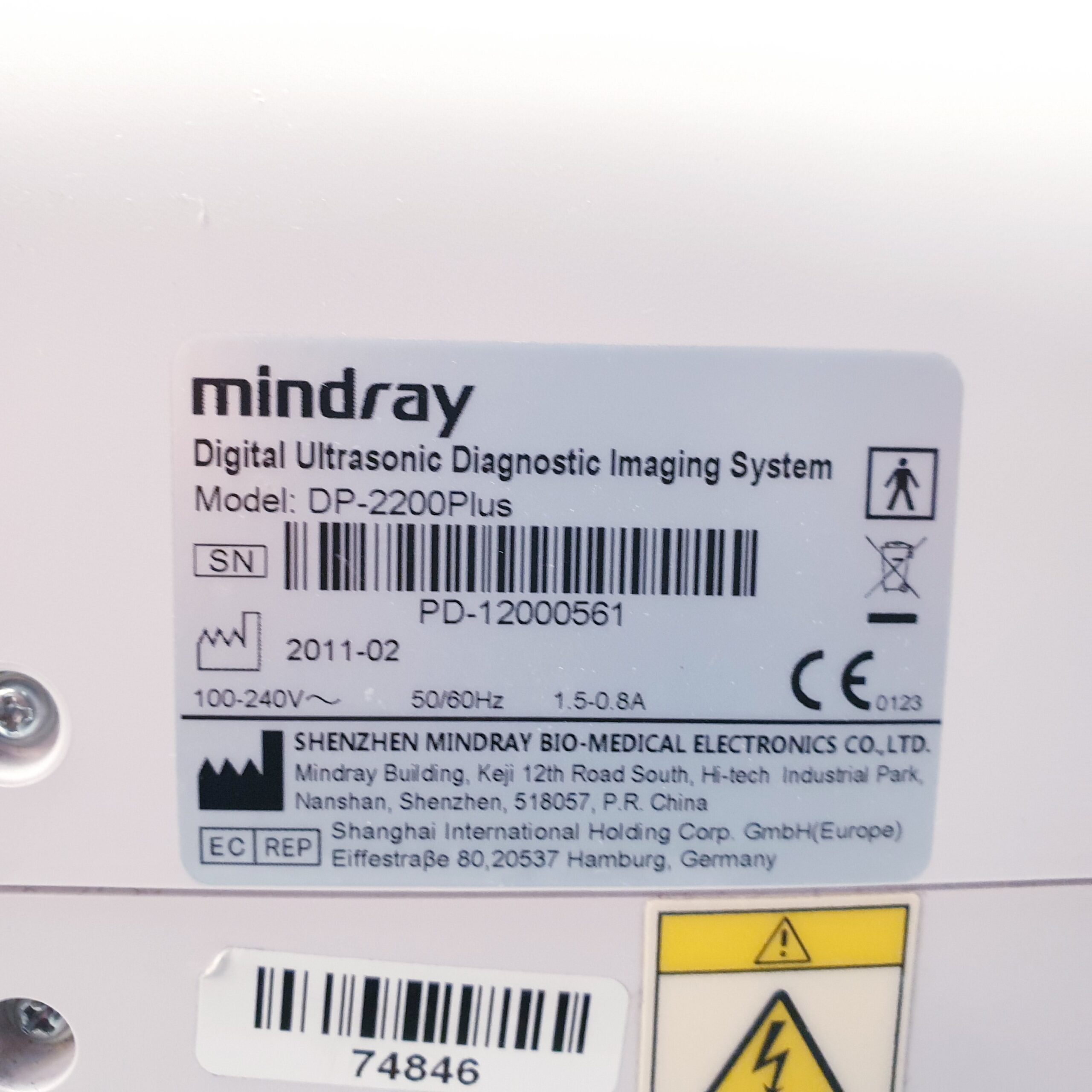 Mindray DP-2200 Plus + 7.5 Linear Sonde – Tragbar – Tragegriff ist gebrochen thumbnail 15