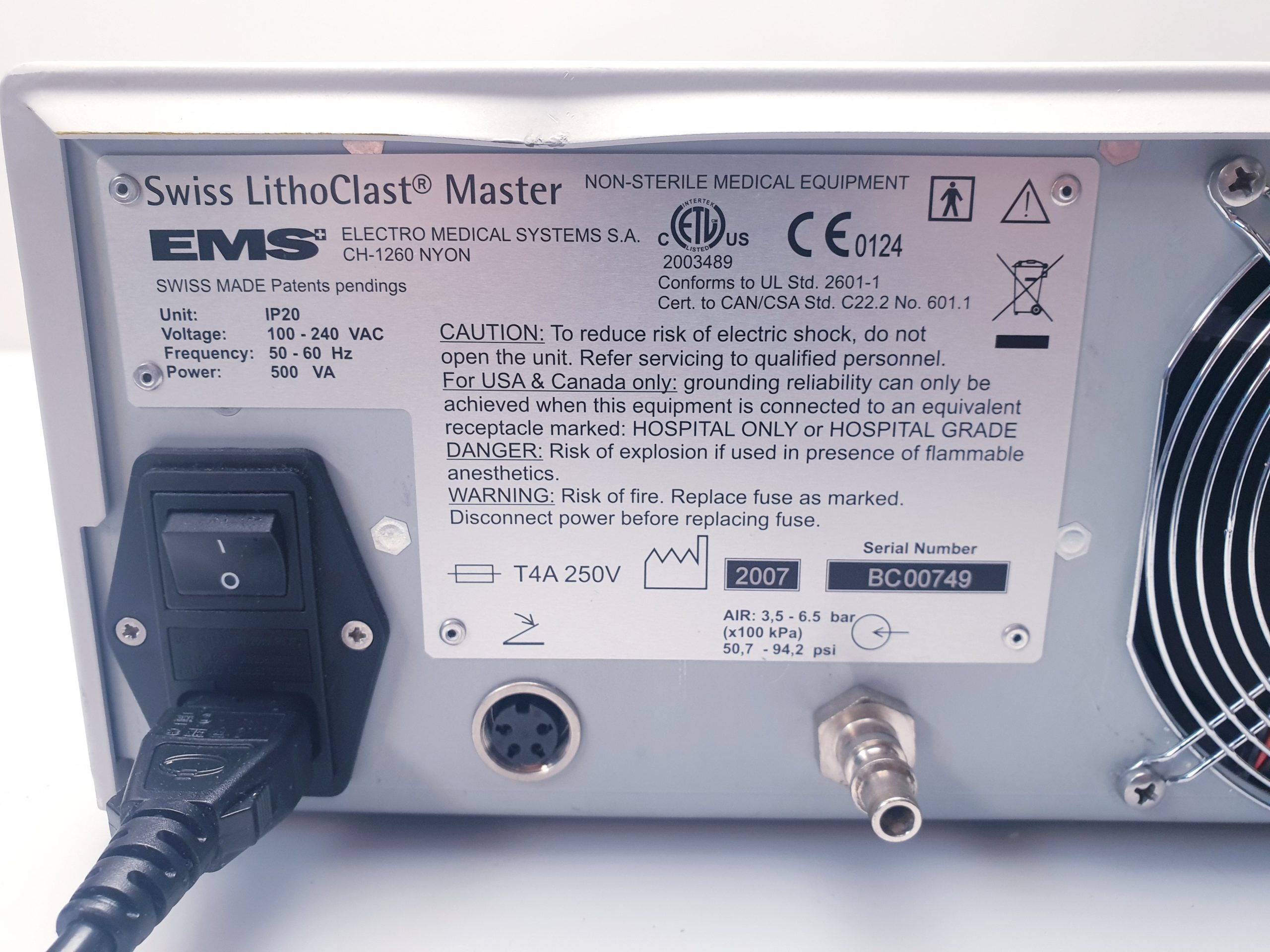 EMS Lithoclast MASTER System Pneumat und Ultraschall Lithotripsie thumbnail 27