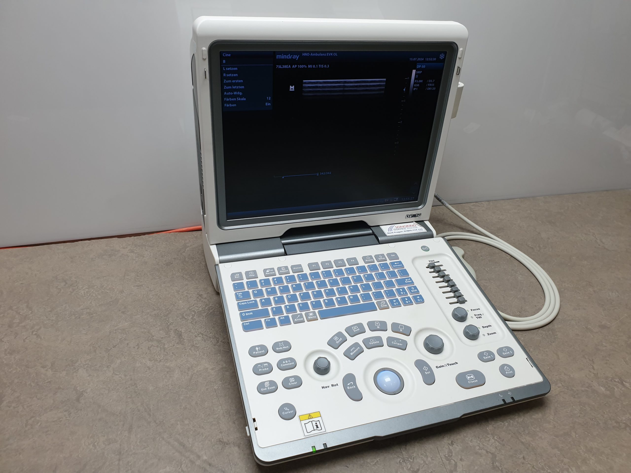 Mindray DP-50 DP50 mit 75L38 Linear Sonde thumbnail 5