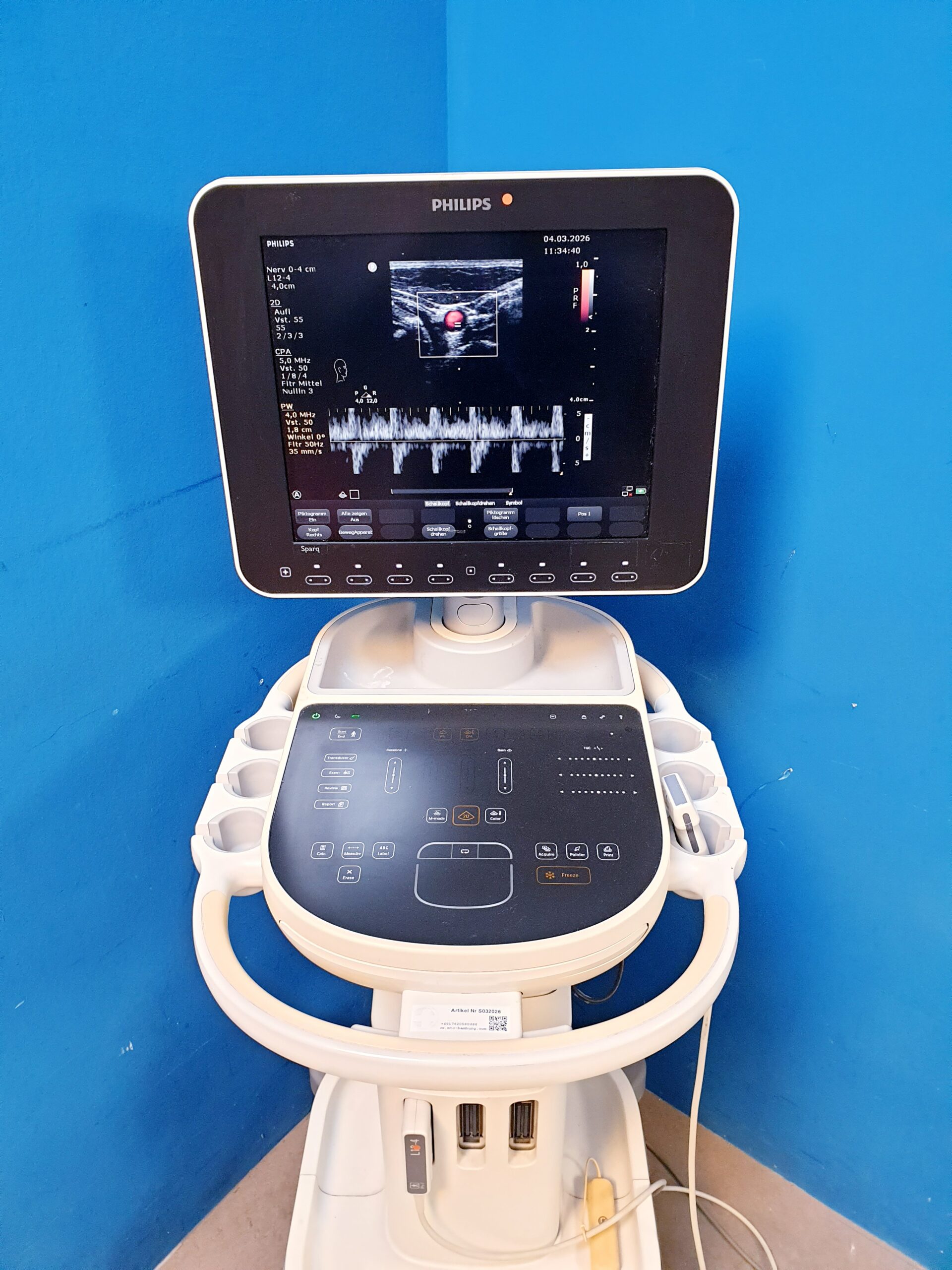 Philips Sparq Farbdoppler + L12-4 Linear Sonde thumbnail 4