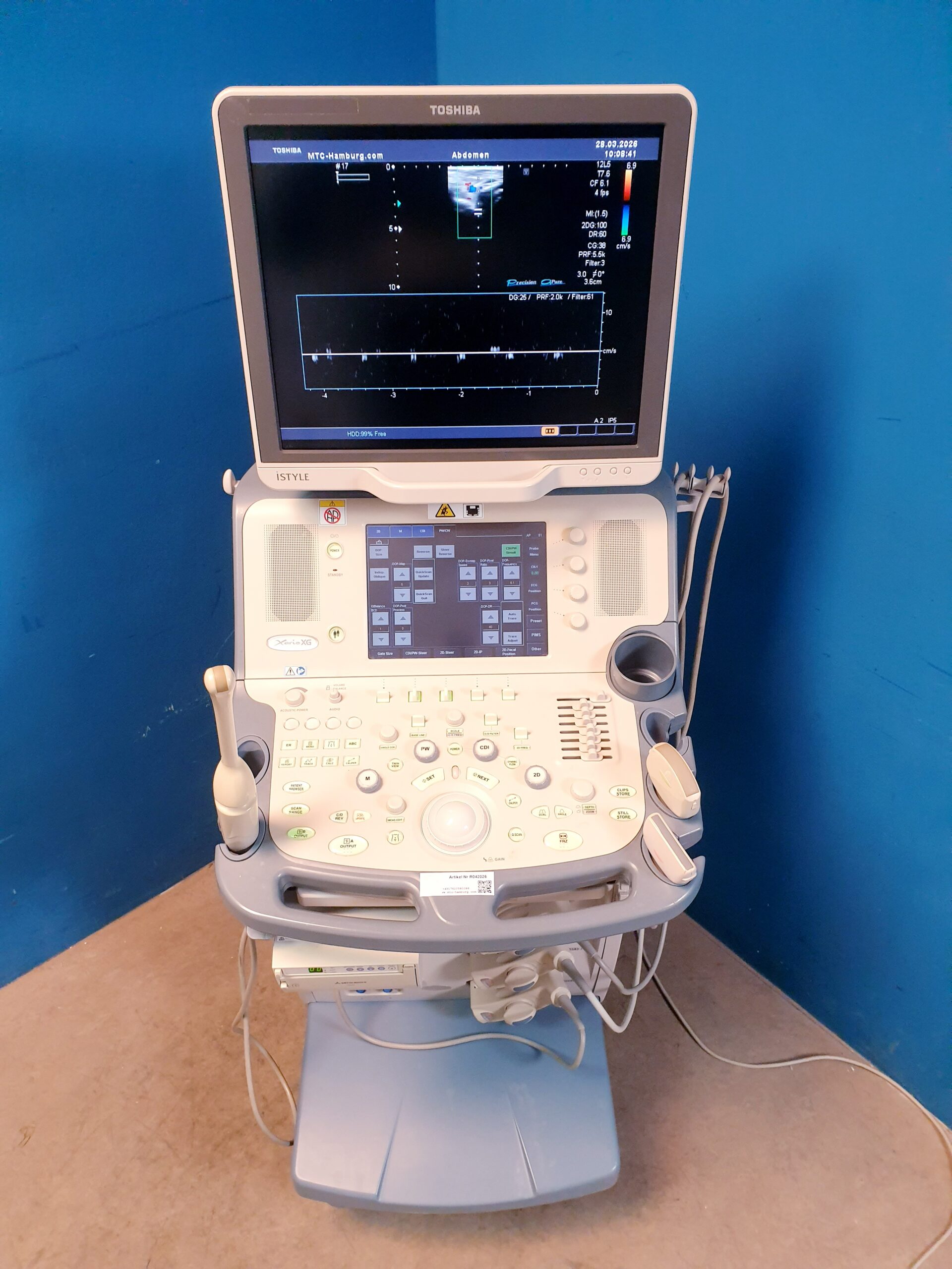 Toshiba SSA-680A Xario XG Farbdoppler + PVT-375BT +PLT-805AT + PVT-661VT thumbnail 3