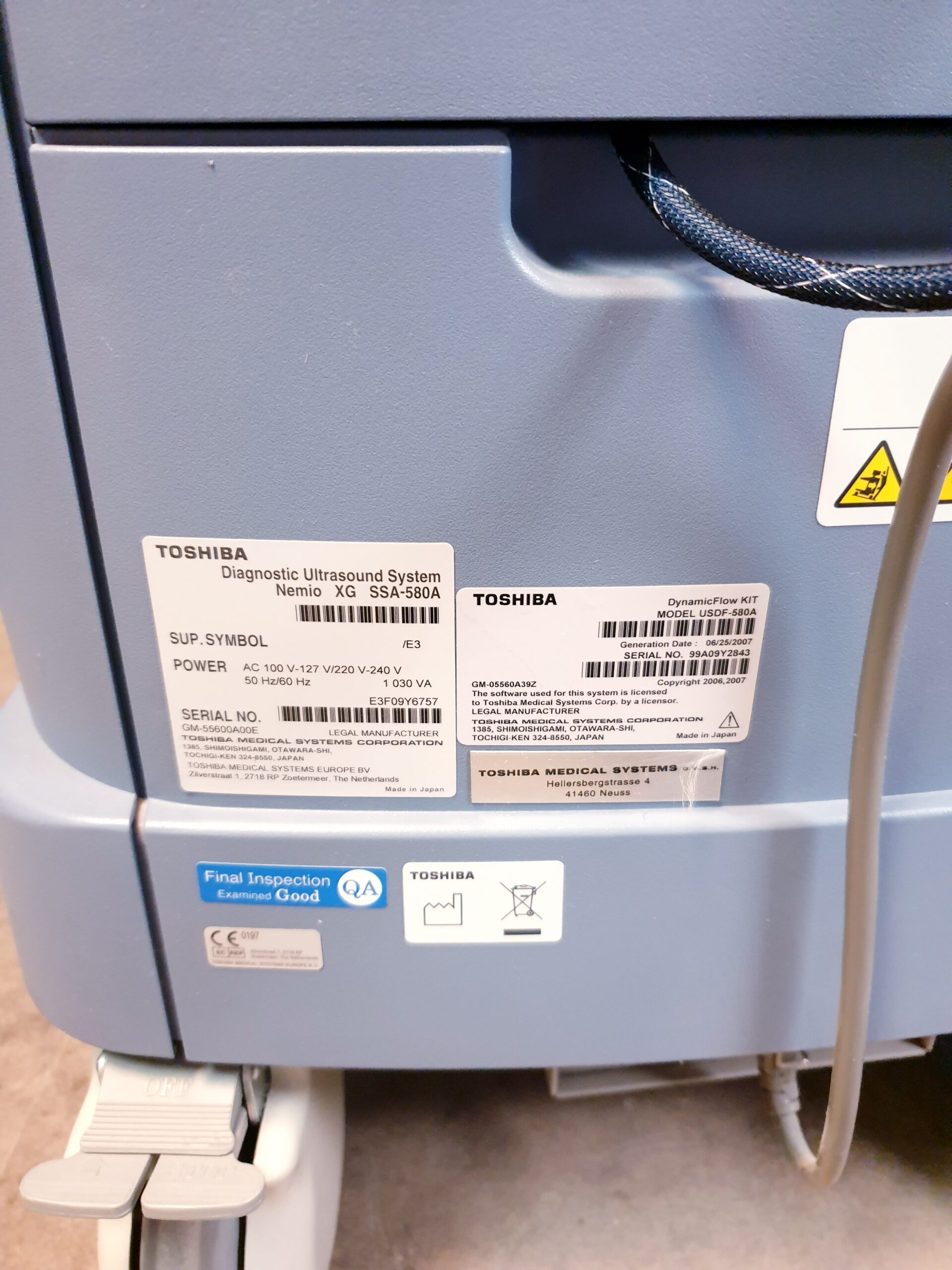 Toshiba Nemio XG SSA-580A – PVM-375AT – PLM-805AT – Farbdoppler Doppler thumbnail 20