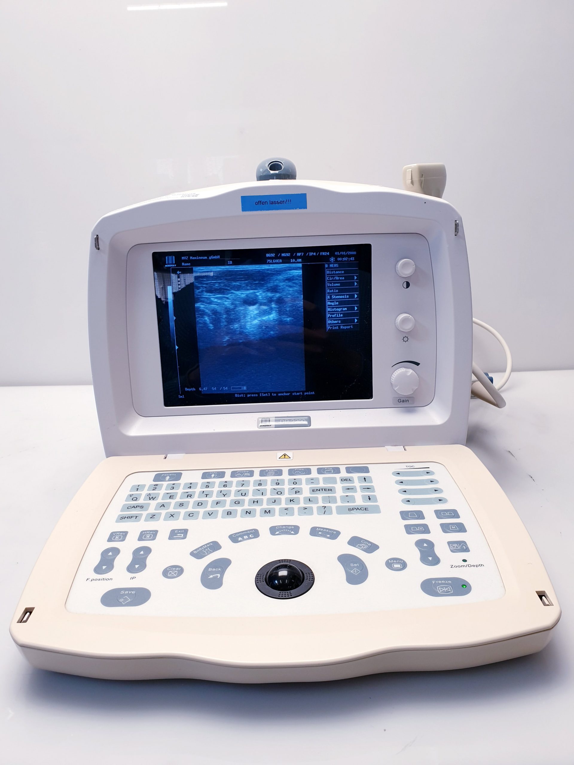 Mindray DP-2200 DP200 + 7.5 Linear Sonde – Tragbar thumbnail 3