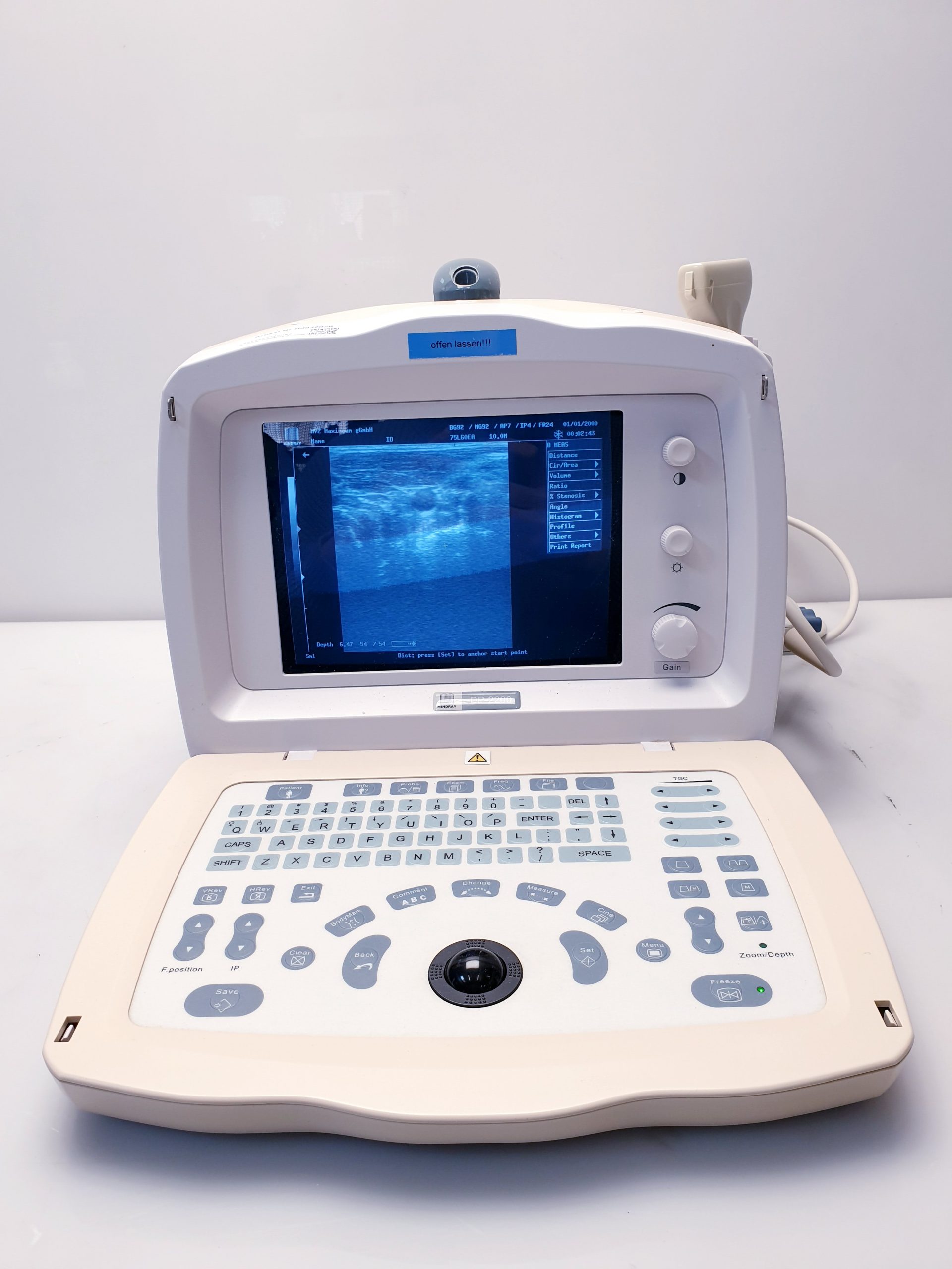 Mindray DP-2200 DP200 + 7.5 Linear Sonde – Tragbar thumbnail 4