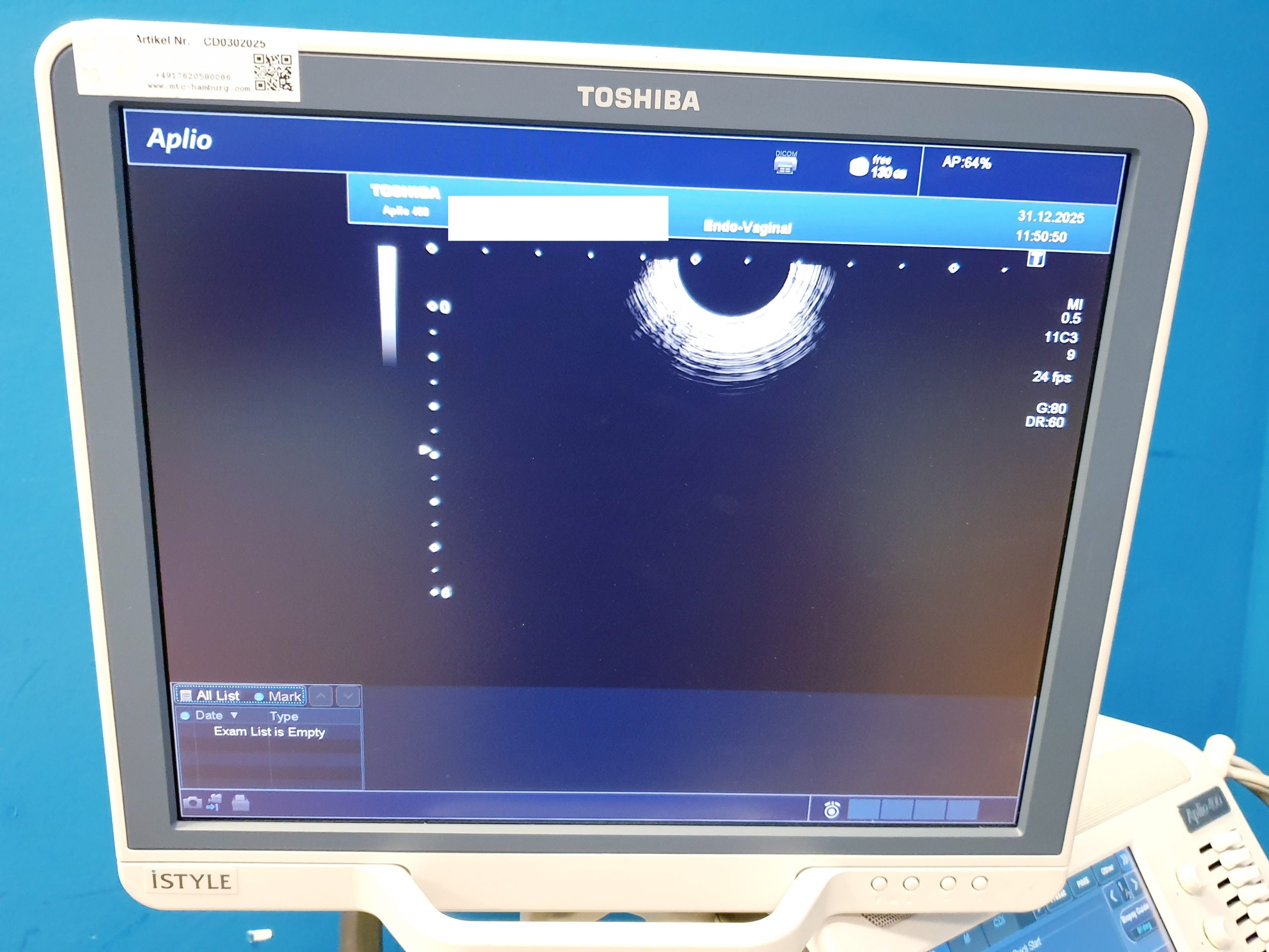 Toshiba 11C3 PVT-781VT Vaginal Endovaginal Sonde thumbnail 2