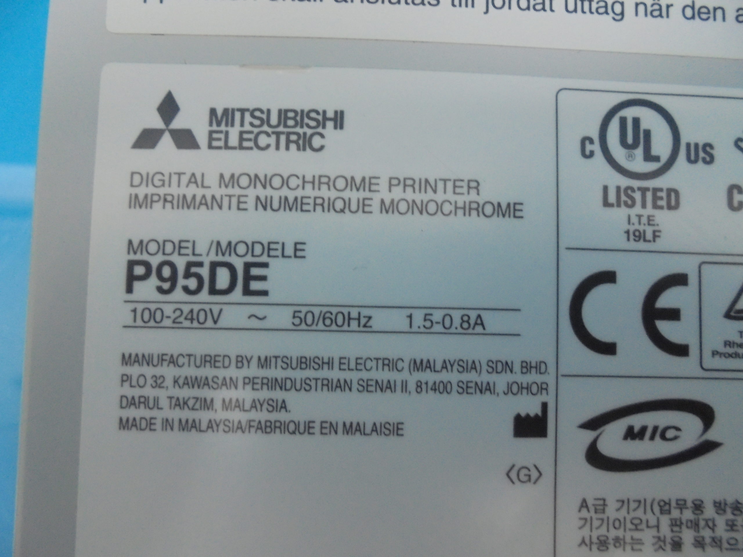 Mitsubishi P 95 DE // P95 DE Digitaler Schwarzweiß Medizindrucker / Medical Printer thumbnail 4