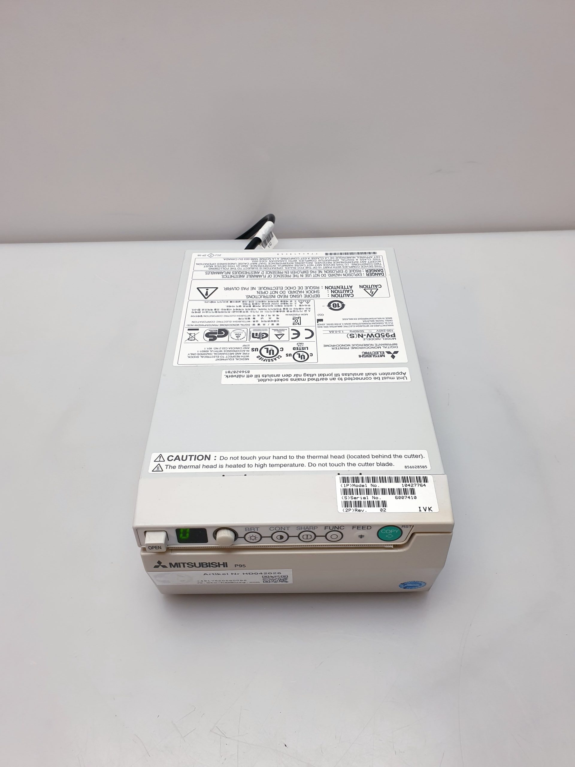 Mitsubishi P 95 DE // P95 DE Digitaler Schwarzweiß Medizindrucker / Medical Printer thumbnail 9