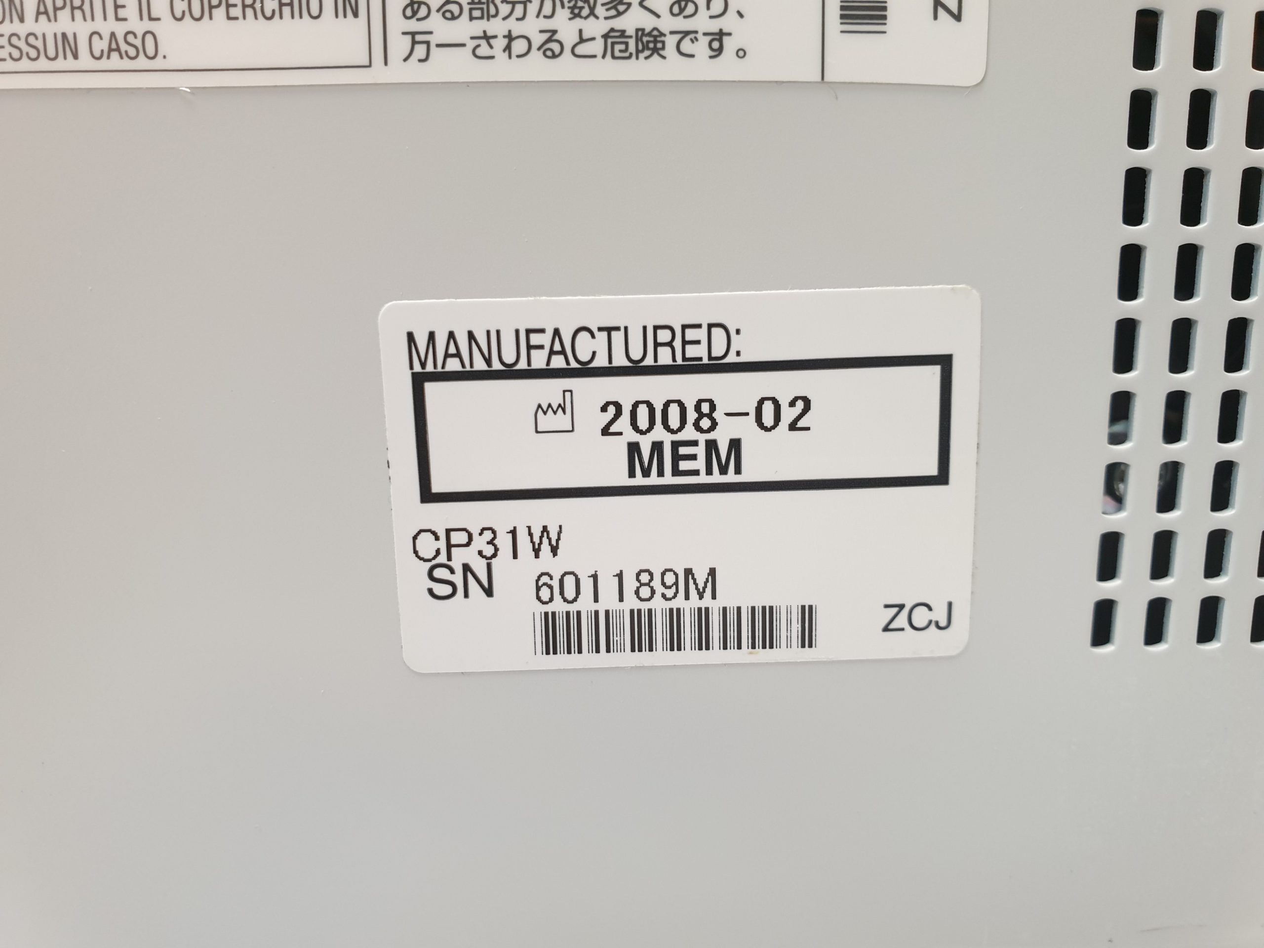 Mitsubishi CP31W Farbdrucker Color Printer thumbnail 12