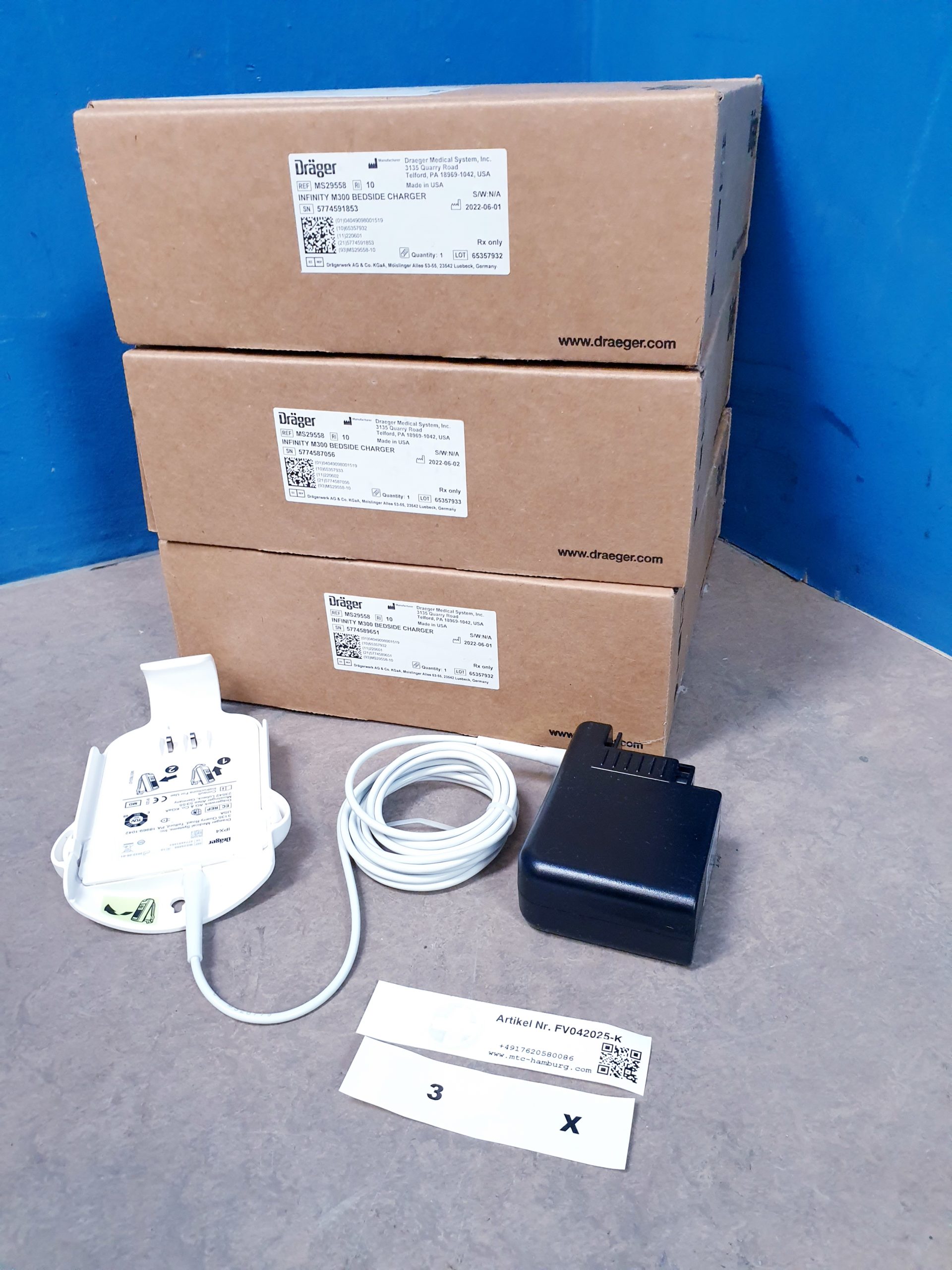 Draeger Drager MS29558 – M300 Telemetry Monitor Bedside Charger & Power Supply – MS29558 Drager thumbnail 2