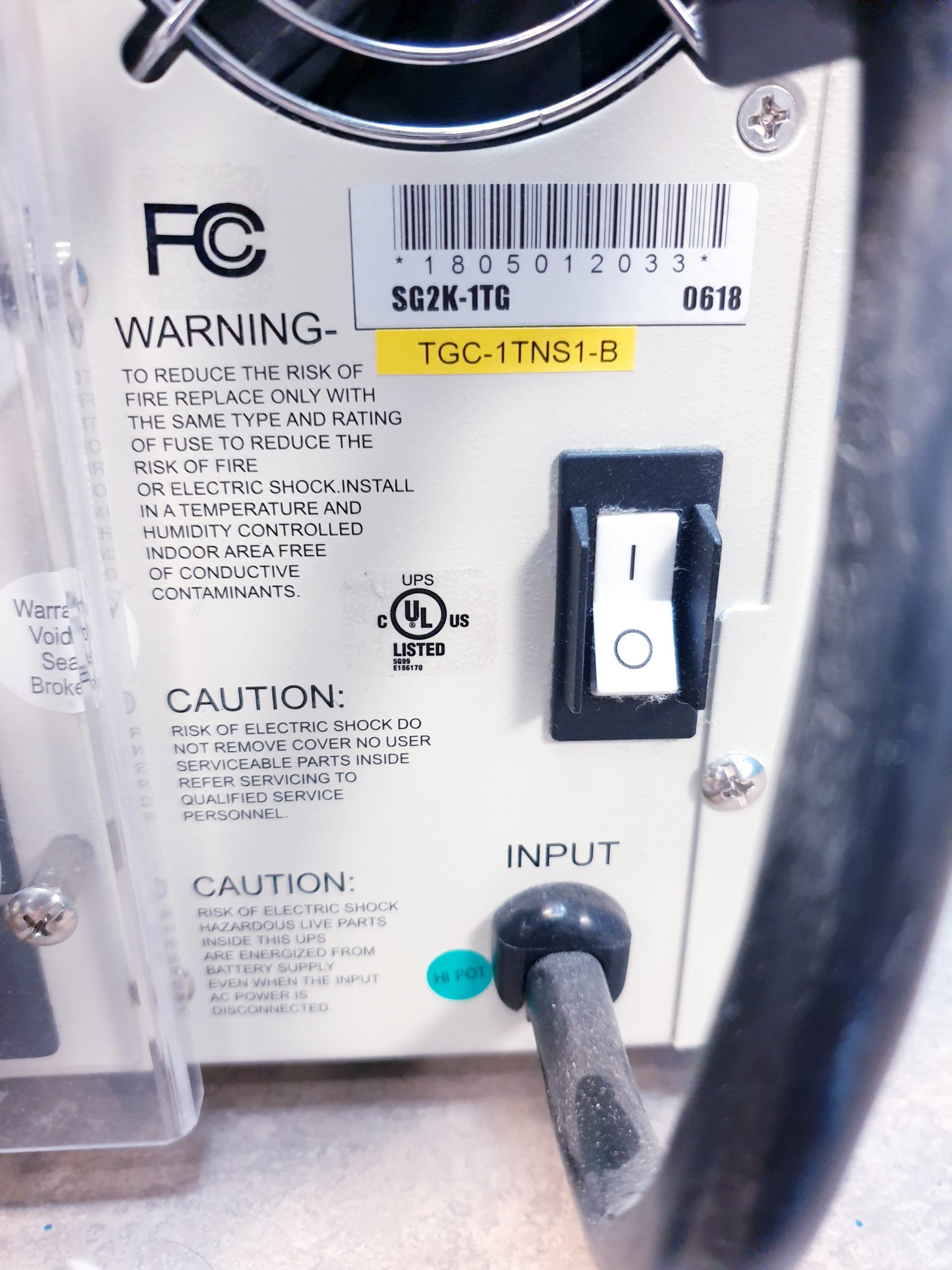 Falcon UPS Plus SG2K-1T 120V Power Supply thumbnail 8
